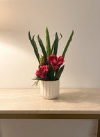 Red Magnolia Orchid Arrangement