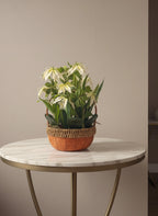 Star Lily Faux Flower Basket