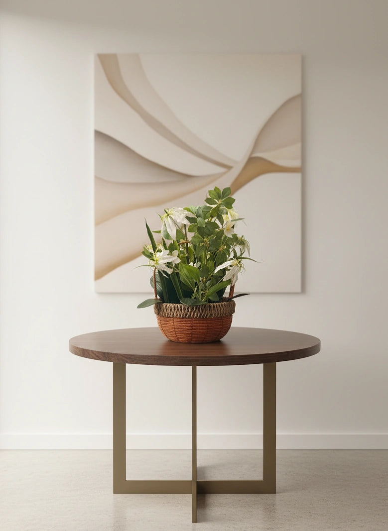 Star Lily Faux Flower Basket