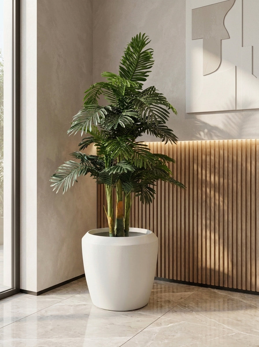 Japandi Sand Tapered Stone Planter