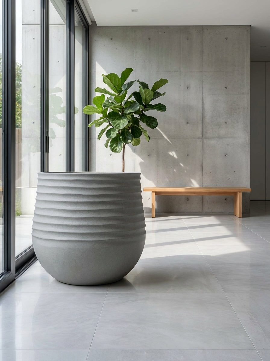 Soren Rounded Ribbed Planter