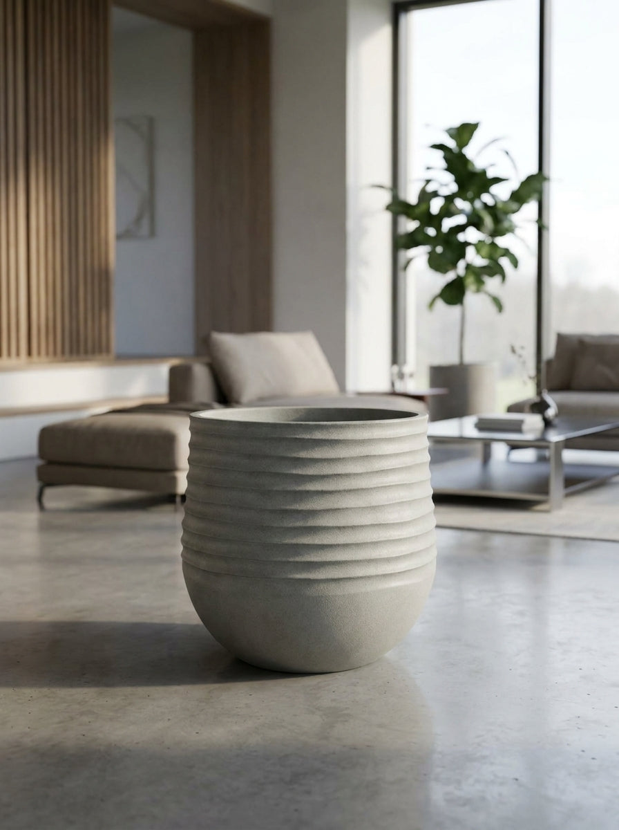 Soren Rounded Ribbed Planter