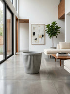 Soren Ribbed Misty Grey Planter
