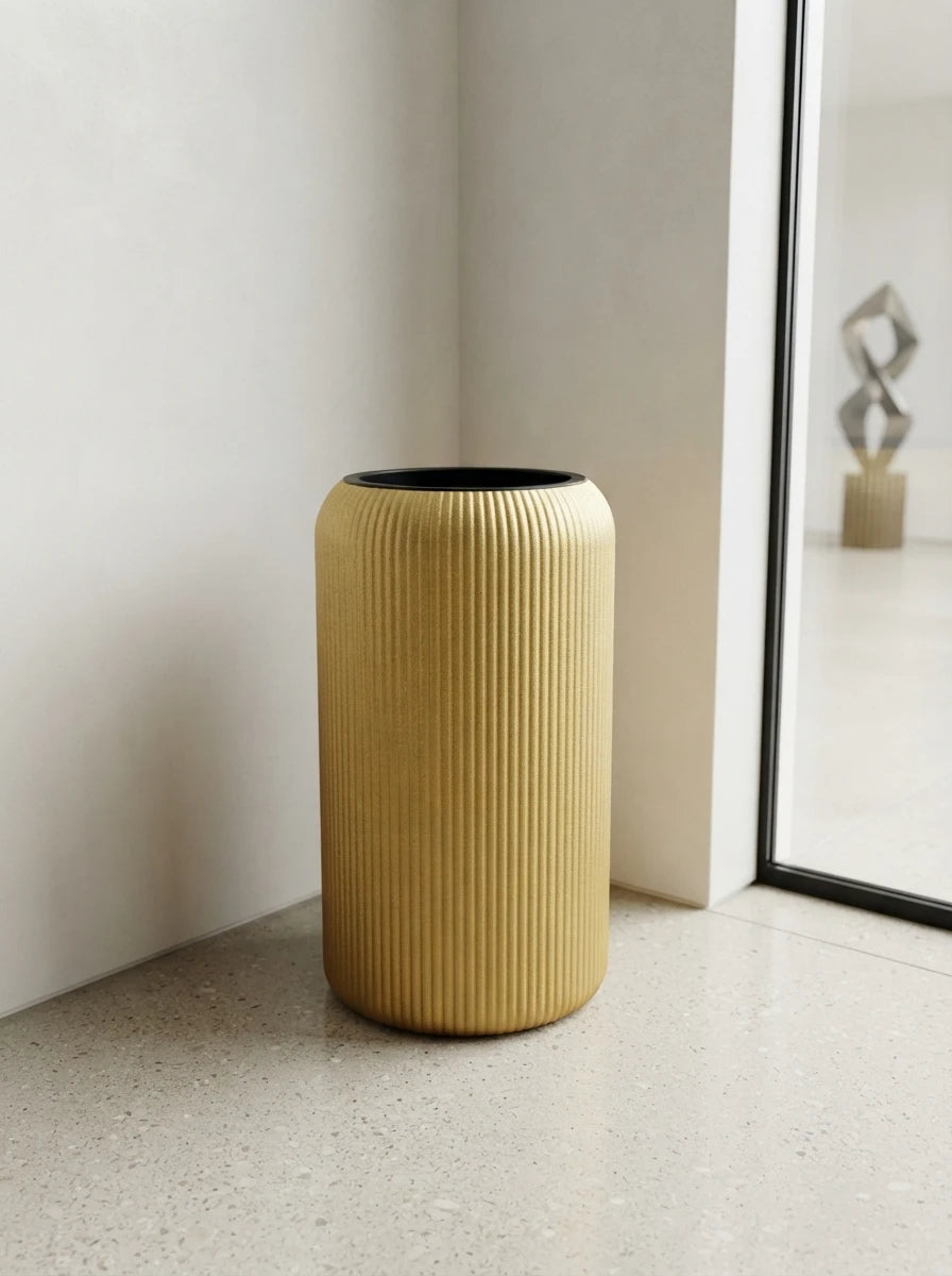 The Linear Brass Totem Planter