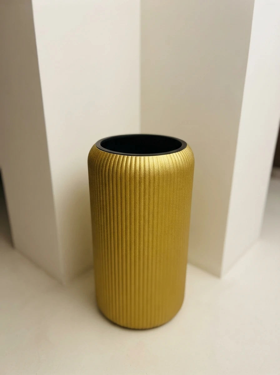 The Linear Brass Totem Planter