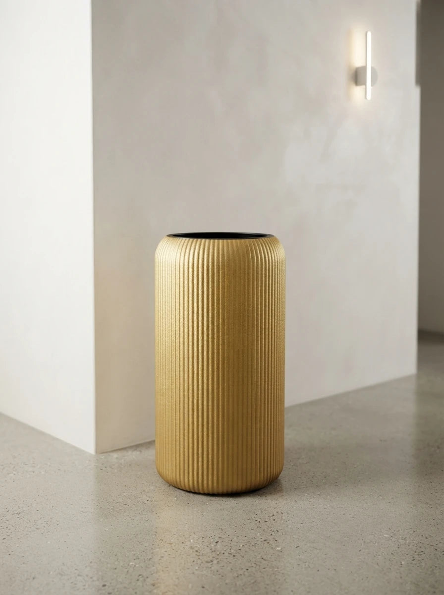 The Linear Brass Totem Planter