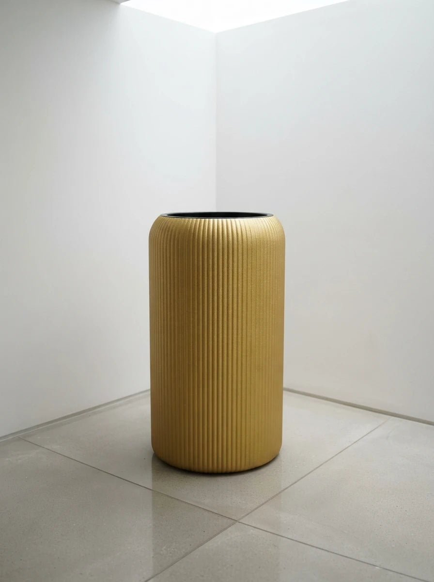 The Linear Brass Totem Planter