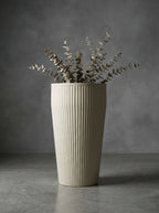 Sandstone Ribbed Tall Planter