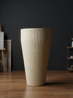 Sandstone Ribbed Tall Planter
