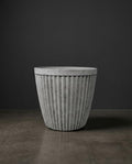 Soren Ribbed Misty Grey Planter