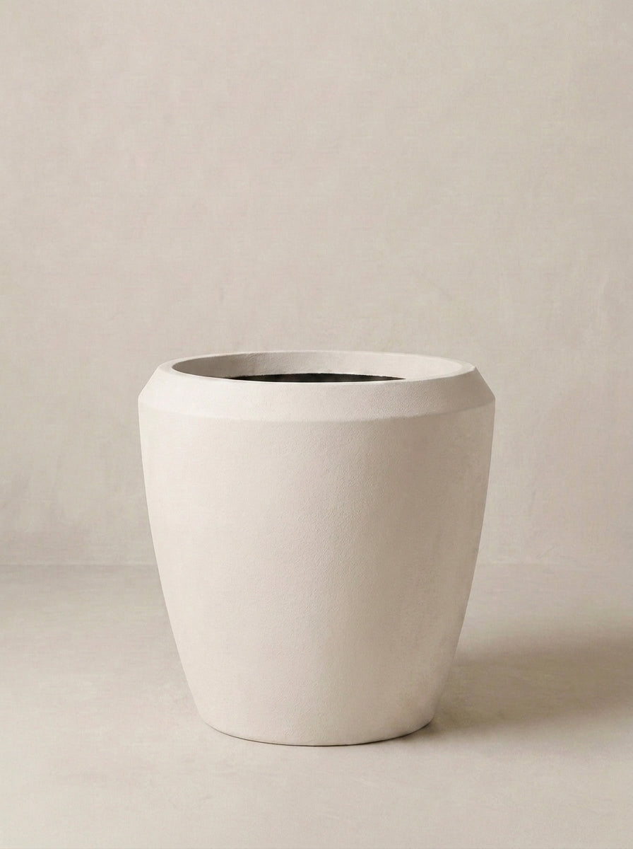 Japandi Sand Tapered Stone Planter