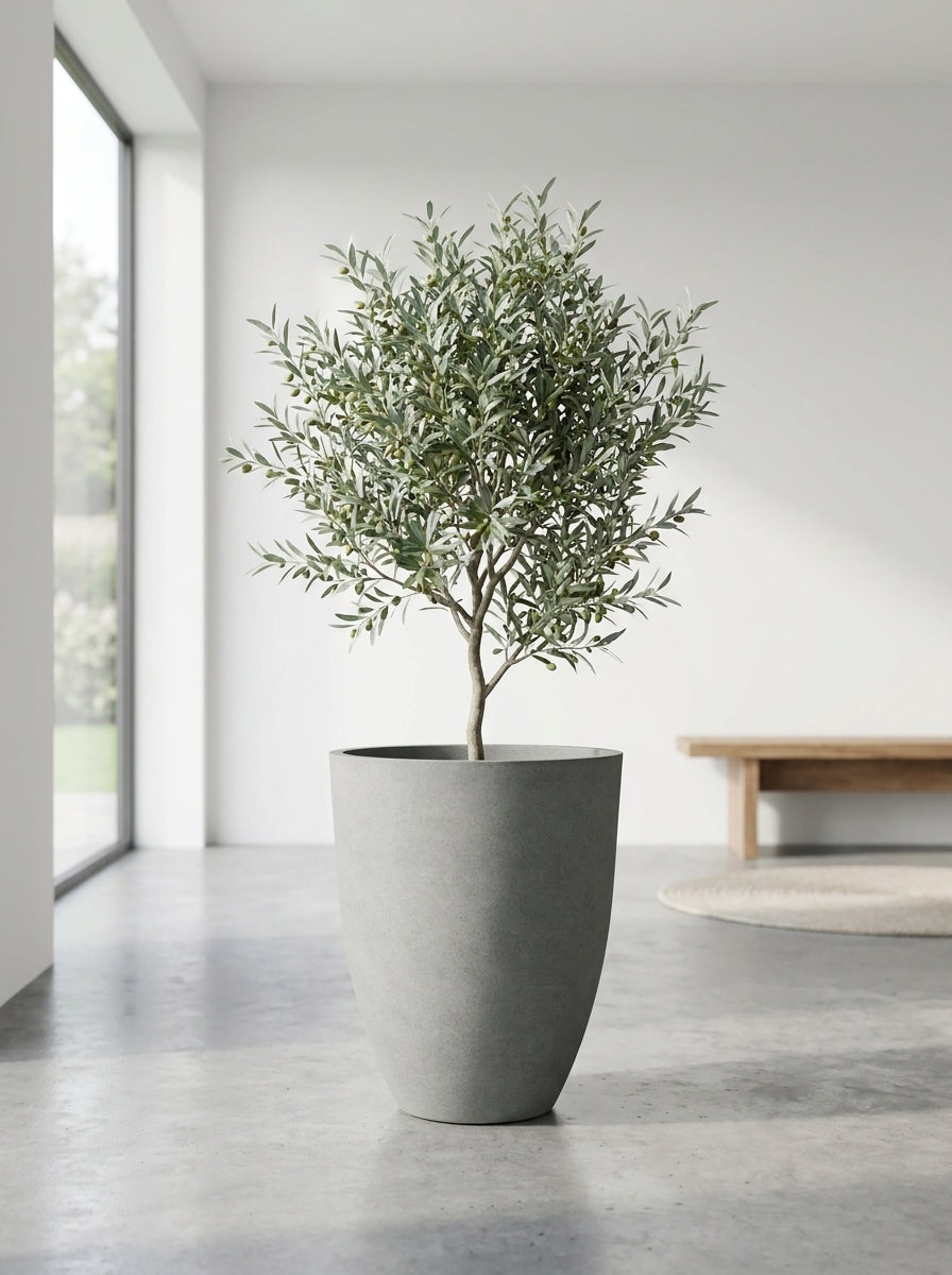 Canyon Cement Grey Texture Planter